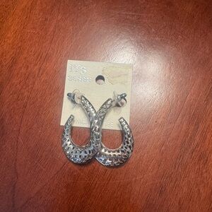 Silver Textured Earrings